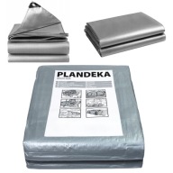 PLANDEKA GRUBA 3X4 M WODOODPORNA SREBRNA WZMACNIANA UV+ MOCNA PŁACHTA