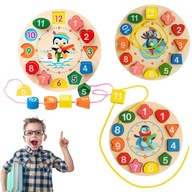 ZEGAR ZABAWKA EDUKACYJNA DLA DZIECI DO NAUKI DO ZABAWY ZEGAREK INTERAKTYWNY