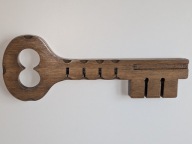 Wieszak na klucze drewniany DĄB ręcznie robiony pomysł na prezent do domu