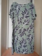 sukienka midi hema M 38 zielona liście