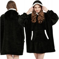 KOCOBLUZA KOC BLUZA OVERSIZE Z KAPTUREM SZLAFROK DUŻA GRUBA 2W1 NA PREZENT