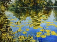 Na wodzie" obraz olejny na płótnie 30x40cm , oryginał Garncarek Al,,,