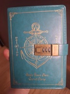 NOTATNIK PAMIĘTNIK NOTES SKÓRZANY RETRO VINTAGE A5 Z ZAMKIEM NA SZYFR KOD