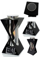 Znicz Solarny LED Metalowy z Panelem Solarnym Grawer „Spoczywaj w Pokoju"