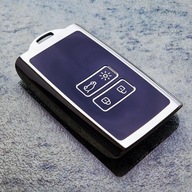 Srebrno-czarne etui na kluczyk RENAULT Koleos Captur Megane DACIA Sandero