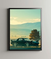 Mazda RX-7 FC3S Plakat/Obraz w Ramce 40x30cm Prezent dla faceta