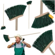 SZCZOTKA DO ZAMIATANIA SZEROKA MIOTŁA OGRODOWA Z KIJEM ZAMIATACZ ZMIOTKA