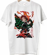 Koszulka Męska Bawełniana Z Nadrukiem Demon Slayer Anime T-Shirt