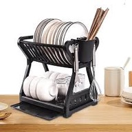 Suszarka Do Naczyń Dwupoziomowa Ociekacz Organizer + Uchwyt Podstawki