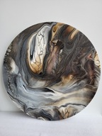 Pustynny przepływ, abstrakcja, farby akrylowe, aukcja charytatywna