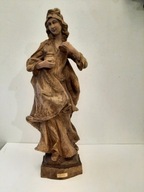 stara Rzeźba SAKRALNA ŚW.MAGDALENA DREWNIANA VINTAGE DUŻA RĘCZNIE Rzeźbiona