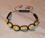 bransoletka z bałtyckiego bursztynu mlecznego