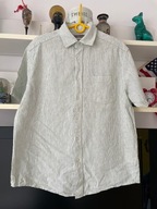 KOSZULA TU LETNIA SUBTELNE PASY LEN M