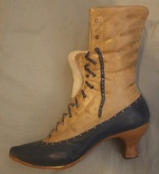 CIEKAWY DUŻY BUT - PORCELANA, FAJANS - WYSOKOŚĆ 23 cm, ŁADNY, RZADKOŚĆ