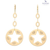 72738 KOLCZYKI POZŁACANE 87/35 MM gwiazda usta