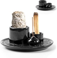 UCHWYT STOJAK NA KADZIDEŁKA PALO SANTO CERAMICZNY MEDYTACJA ZESTAW