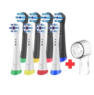 8 Końcówek do Oral B iO czarne/białe + osłona GRATIS