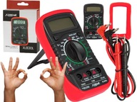MIERNIK MULTIMETER Z BATERIĄ 9V NATĘŻENIE REZYSTANCJA CZERWONY