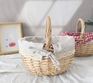 KOSZYK WIELKANOCNY JEDZENIA KOSZ PIKNIKOWY Z KRATĄ KOSZ WIKLINOWY