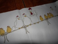 Długi malowany bieżnik w kurki