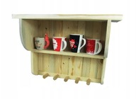 Półka-szafka kuchenna drewniana – organizer na naczynia i przyprawy