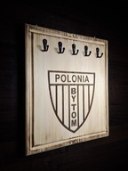 Wieszak uchwyt na klucze z grawerowanym logiem Polonia Bytom