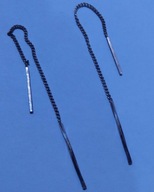 Kolczyki długie srebrne retro vintage klasyka