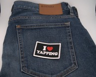 Naszywka Haftowana I LOVE YAPPING – 7,5 x 5 cm