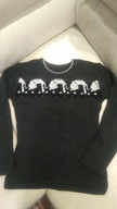 Sweter ciemnoszary z wzorem rozm. S