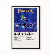 Plakat A4 z ramką MEGADETH "RUST IN PEACE" 21x29,7cm