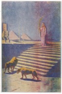 Grzegorz Ostoja dziewczyna z palmą Lwy Egipt ok.1918r. Wielkanoc