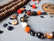 AMBER bransoletka bursztyn bałtycki agat masa perłowa BlackberriesArts