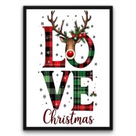 Plakat z ramą 50x70cm Love Christmas święta boże narodzenie dekoracja