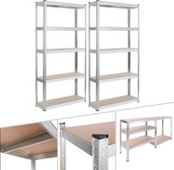 Regał magazynowy metalowy Arebos 180 x 90 x 30 cm max 175 kg na półkę