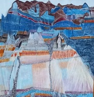 Obraz pt. ,,Tęczowe Góry"- Barbara Świąć