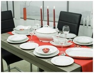 3604 SERWIS OBIADOWY 12 osób z WAZĄ Złota Linia ROCOCO ĆMIELÓW