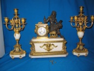 PROMOCJA-[@qb] Brąz Złocony Zegar Palacowy Francja Ok 1870r