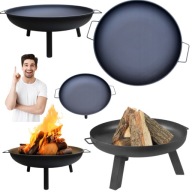 PALENISKO OGRODOWE DUŻE 80CM GRILL TRÓJNÓG NA OGNISKO UCHWYTY WYTRZYMAŁE