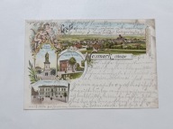 1897r. Neumark Nowe Miasto Lubawskie Piękna Litografia min. Pomnik