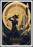 A2 PLAKAT OBRAZ ZNAK ZODIAKU STRZELEC KOSMOS GALAKTYKA, DO DOMU NA PREZENT