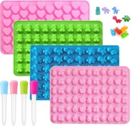 Zestaw do robienia cukierków żelków silikonowe foremki pipeta folia prezent