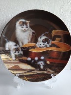 PORCELANOWY TALERZ KOTY
