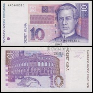 BNA - CHORWACJA 10 Kuna 1993 A 4046832 C # P29 # VF