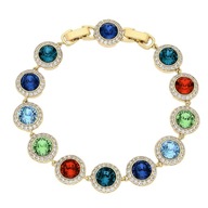 81640 Bransoletka 18K pozłacana 20-17 CM 12 MM MIX CRYSTAL Swarovski