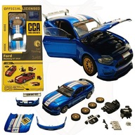 Model Ford Mustang GT metalowy samochód 1:42 zestaw do tuningu NIEBIESKI