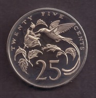 Jamajka 25 Cent 1973 f - stempel lustrzany