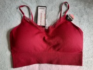Biustonosz bordowy fitness z koronką(XL)NewYorker