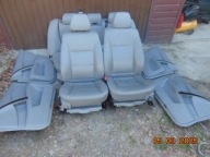BMW 5 e61 kombi siedzenia FOTELE tapicerka SKÓRA siwa szara grzana EURO