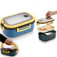 LUNCH BOX POJEMNIK NA ŚNIADANIE OBIAD ŚNIADANIÓWKA Z PRZEGRÓDKAMI 1200ML