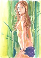 =Obraz=AKT =akwarela=kobieta=Joanna MAŁOSZCZYK